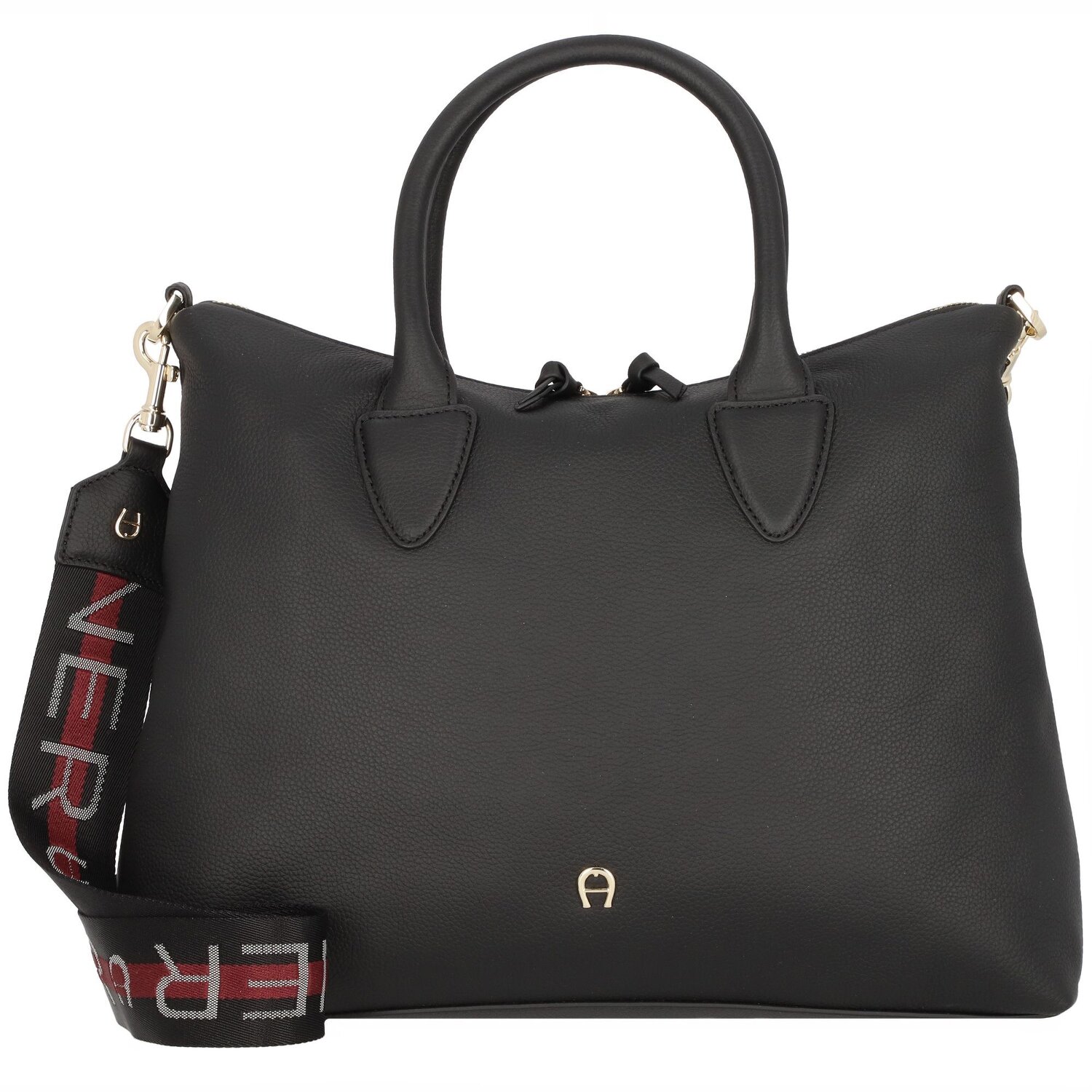 AIGNER Zita sac main en cuir 36 cm black sur Bagage24.fr