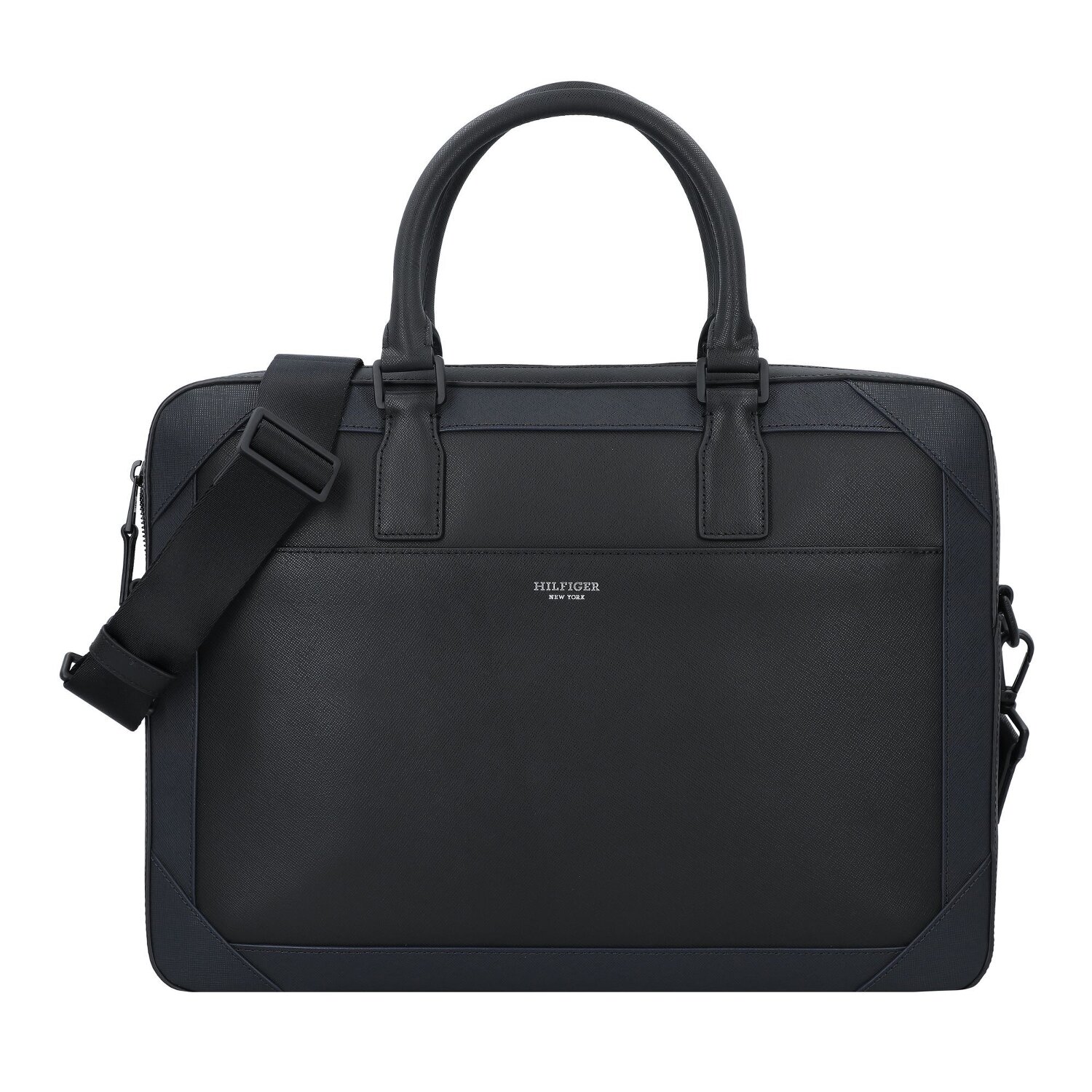 Tommy Hilfiger TH Saffiano Slim Porte documents Cuir 40 cm black sur Bagage24