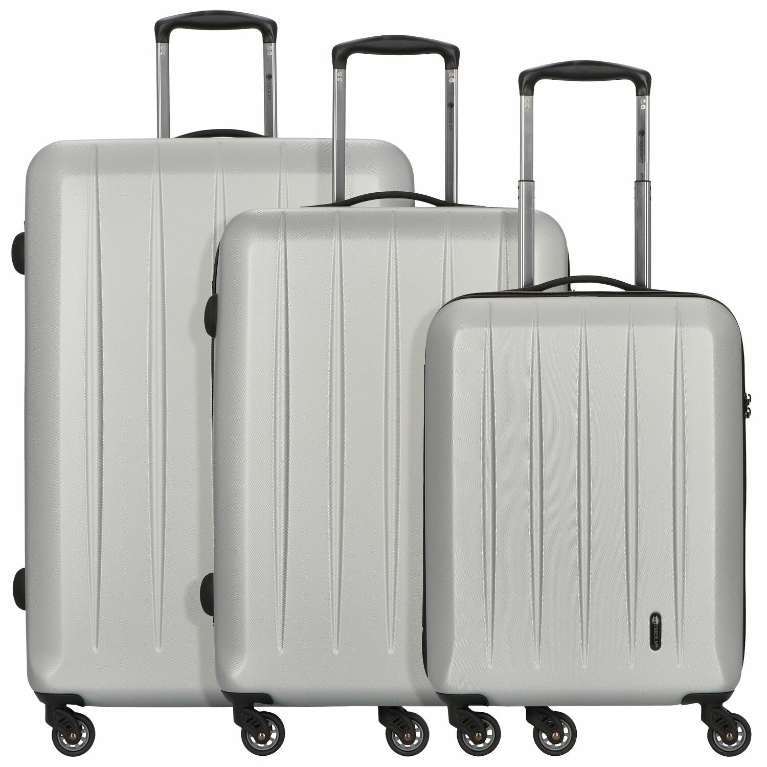 Set de 4 valises rigides noir avec serrure S / M / L / XL