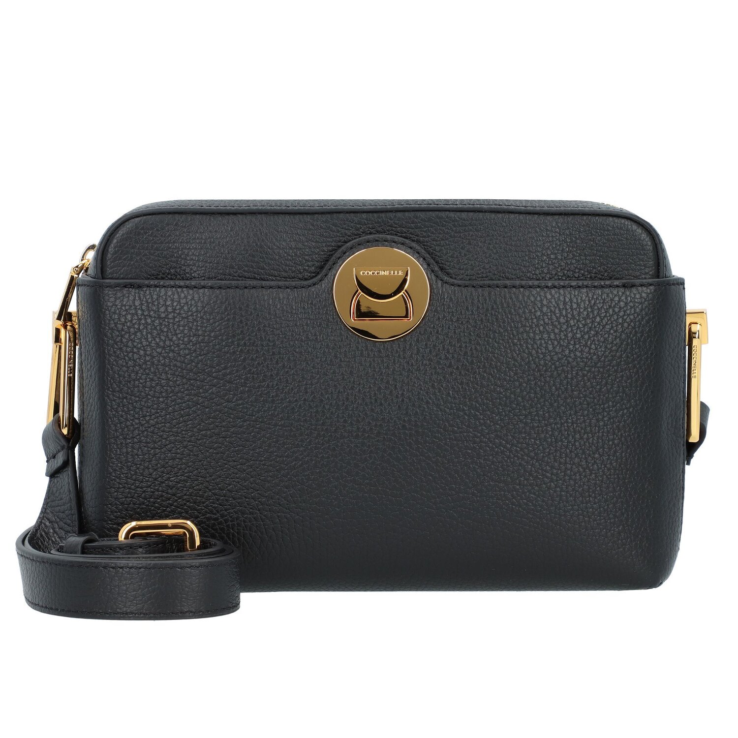 Coccinelle Liya Sac bandouli re Cuir 22.5 cm noir noir sur