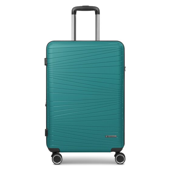 Franky Dallas 3.0 4 roues trolley M 65 cm avec soufflet d'extension turquoise (FRA12346-03)