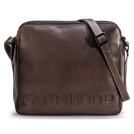 Farmhood Nashville XL Sac à bandoulière 2 compartiments cuir 29 cm dark brown (FH02011-03)