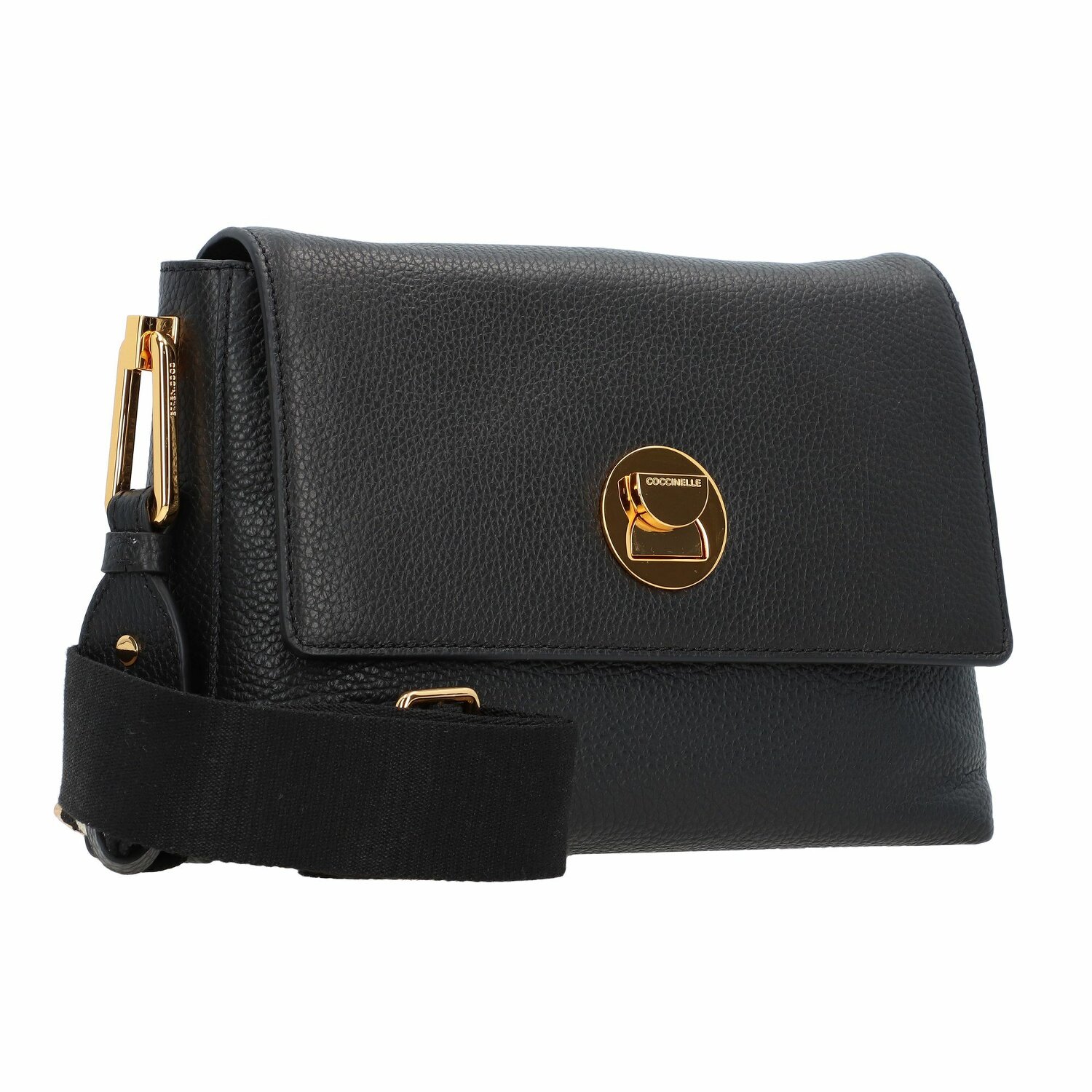 Coccinelle Liya Signature Sac bandouli re Cuir 25 cm noir sur