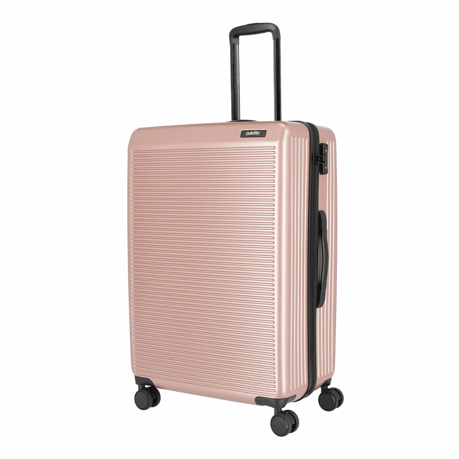 Pactastic Collection 03 Trolley à 4 roulettes 75 cm avec soufflet  d'extension rose metallic