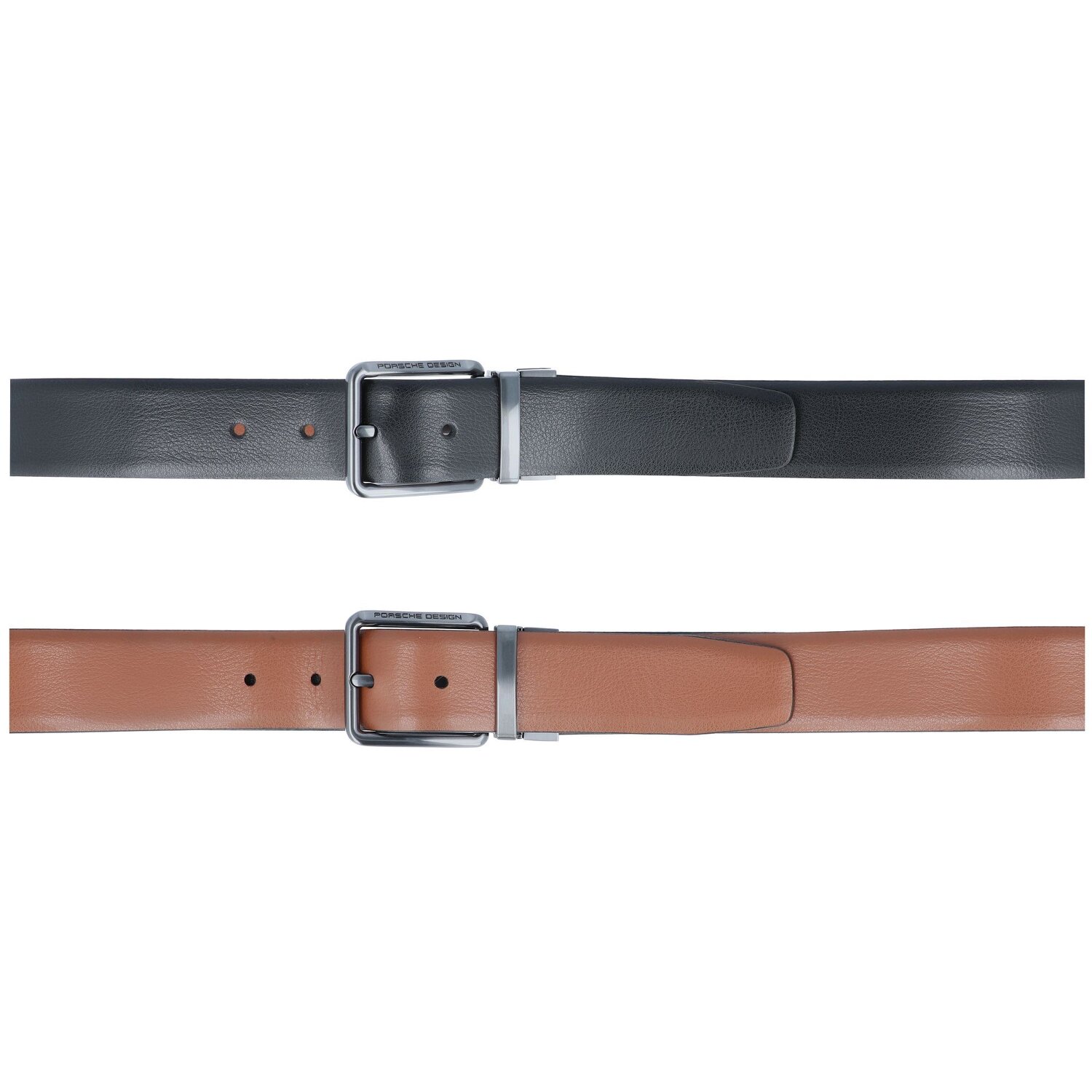 Porsche Design Ceinture reversible en cuir black cognac 105 cm sur Bagage24