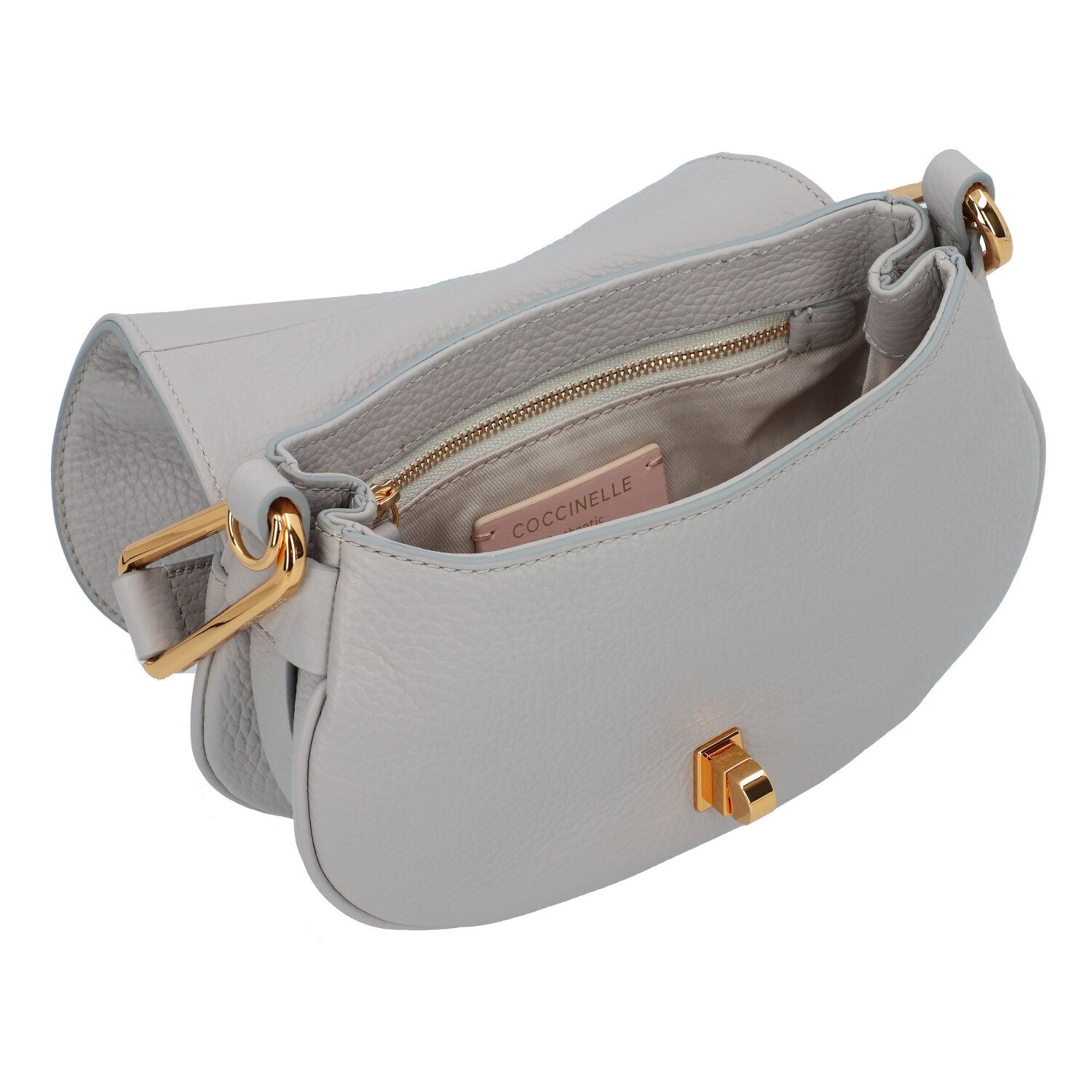 Coccinelle Sac main Cuir 22 cm light grey sur Bagage24.fr