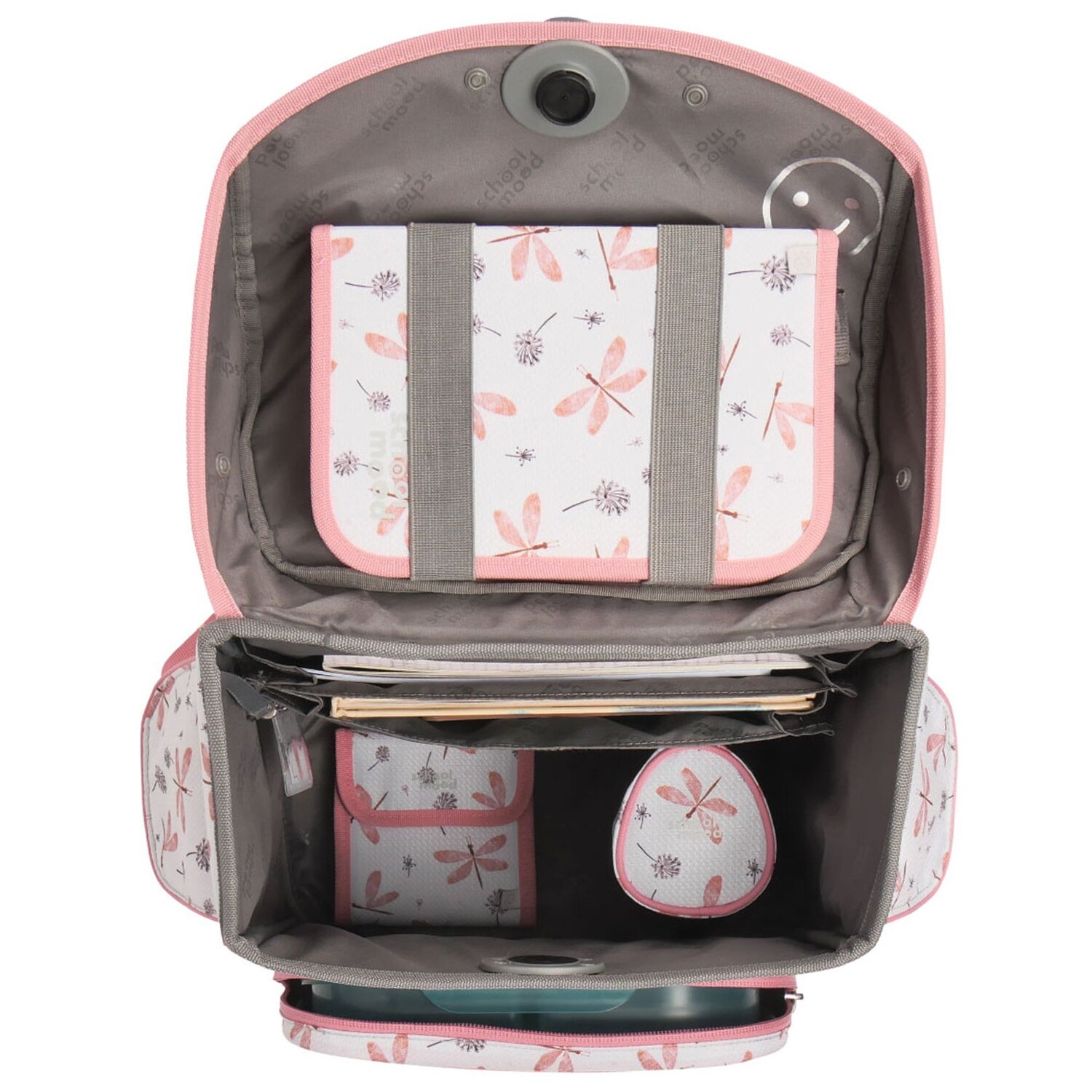 School Mood Timeless Air Set de cartables 7 pcs. dragonfly sur Bagage24