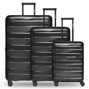 Bergpfeil Travel Set de valises à 4 roulettes 3 pièces avec soufflet extensible