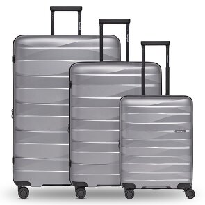 Bergpfeil Travel Set de valises à 4 roulettes 3 pièces avec soufflet extensible